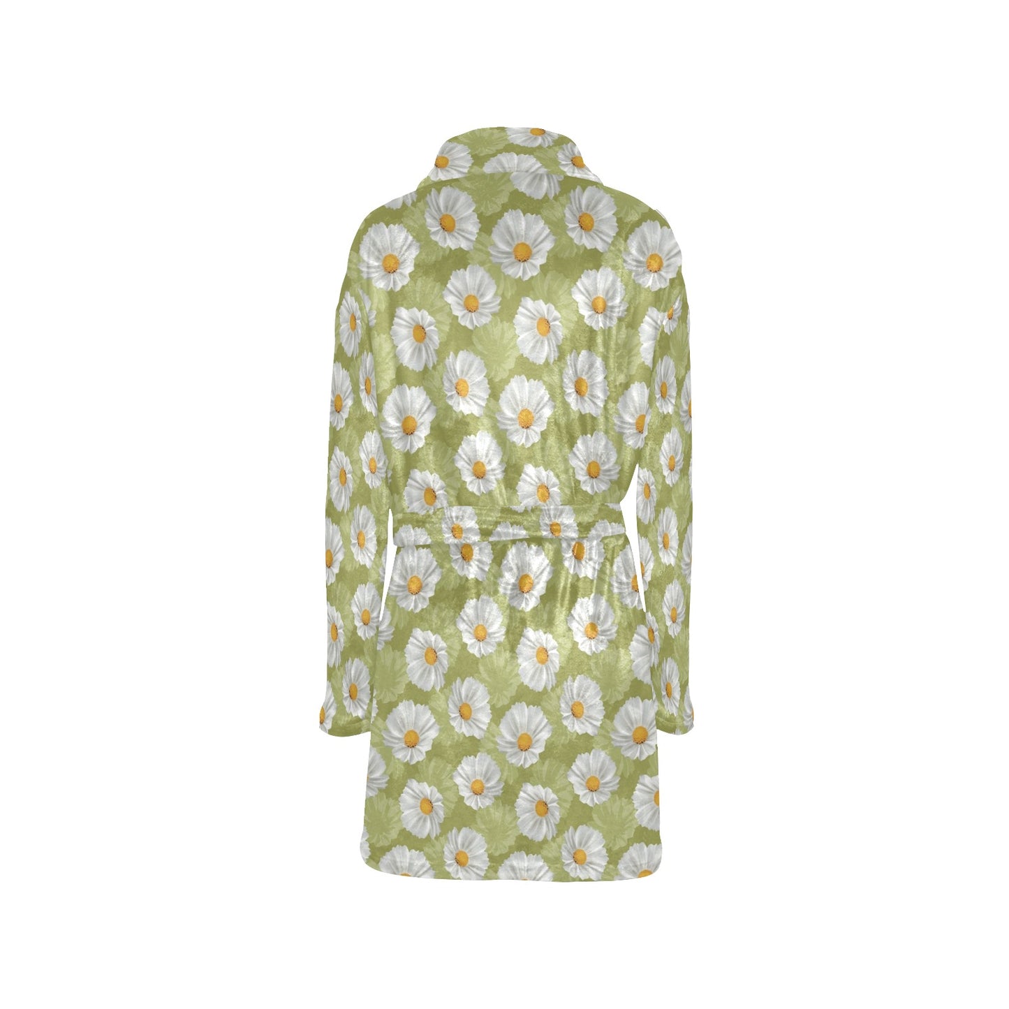 Daisy Pattern Print Design DS06 Women's Fleece Robe