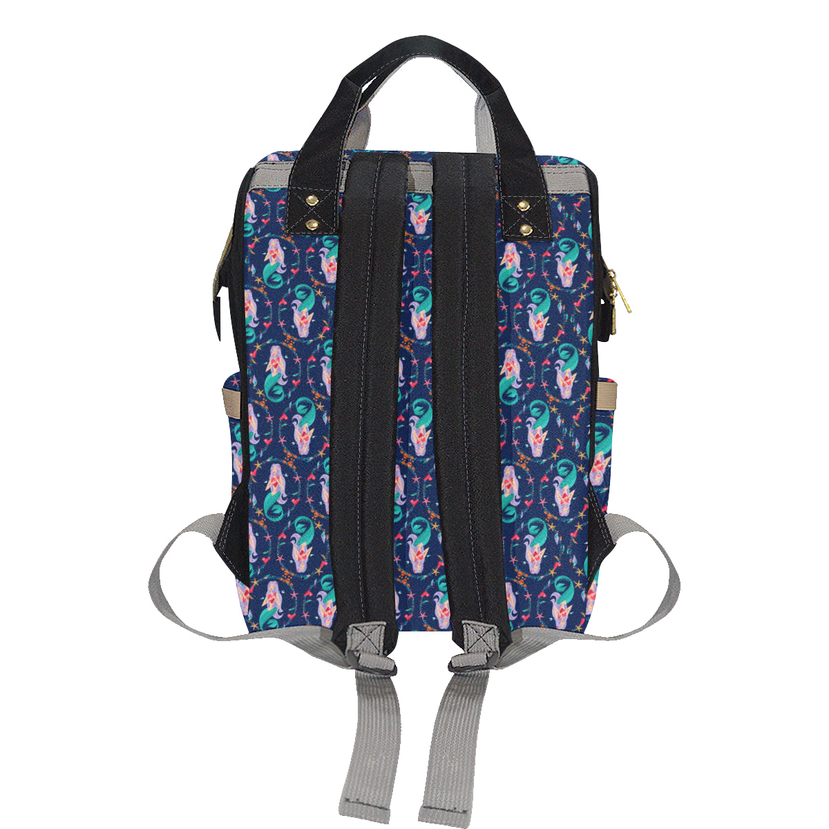 Mermaid Girl Cute Design Print Diaper Bag Backpack