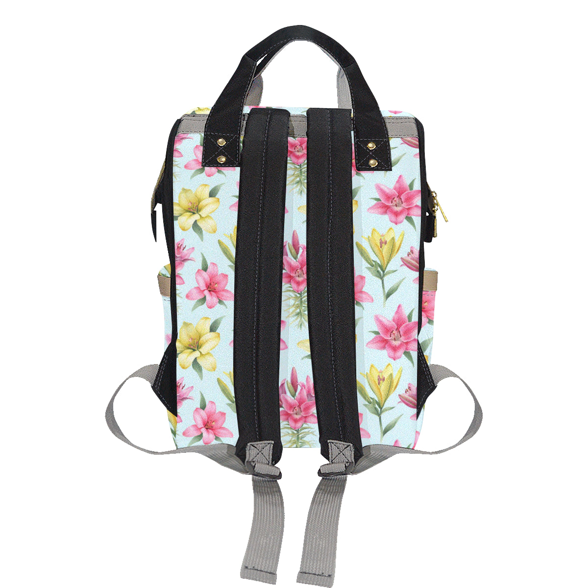 Lily Pattern Print Design LY010 Diaper Bag Backpack