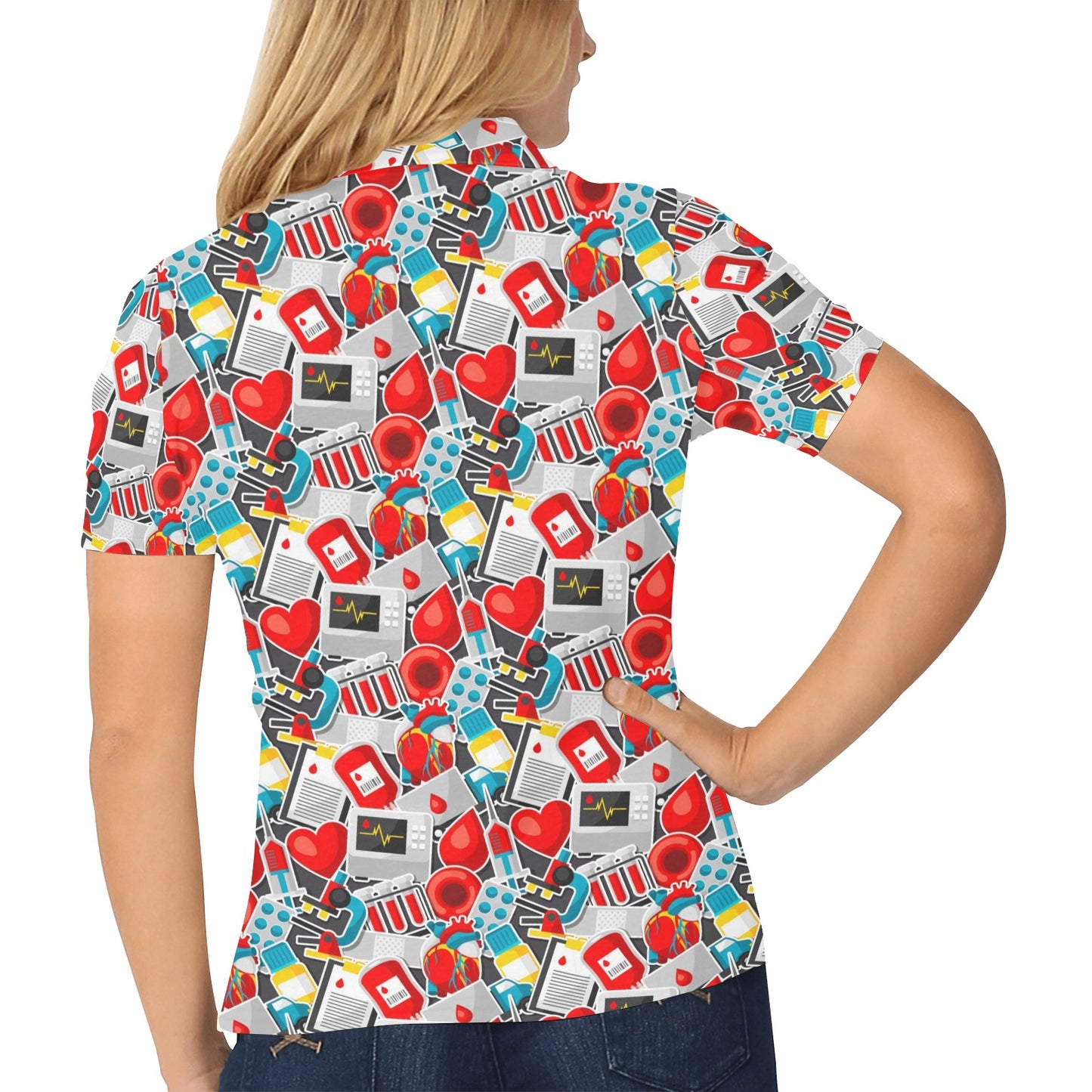Phlebotomist Medical Themed Women's Polo Shirt
