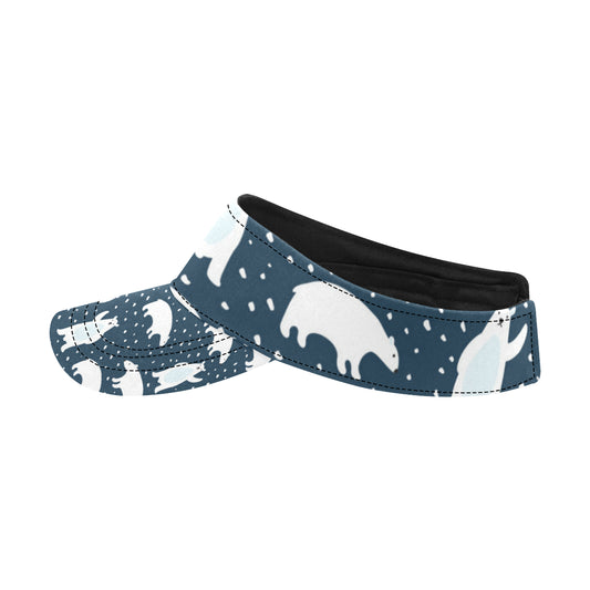 Polar Bear Pattern Print Design A02 Unisex Sun Visor