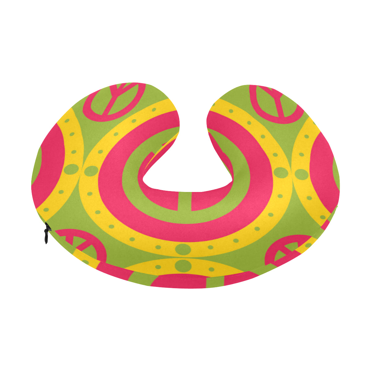Peace Sign Pattern Print Design A01 U-Shaped Travel Neck Pillow