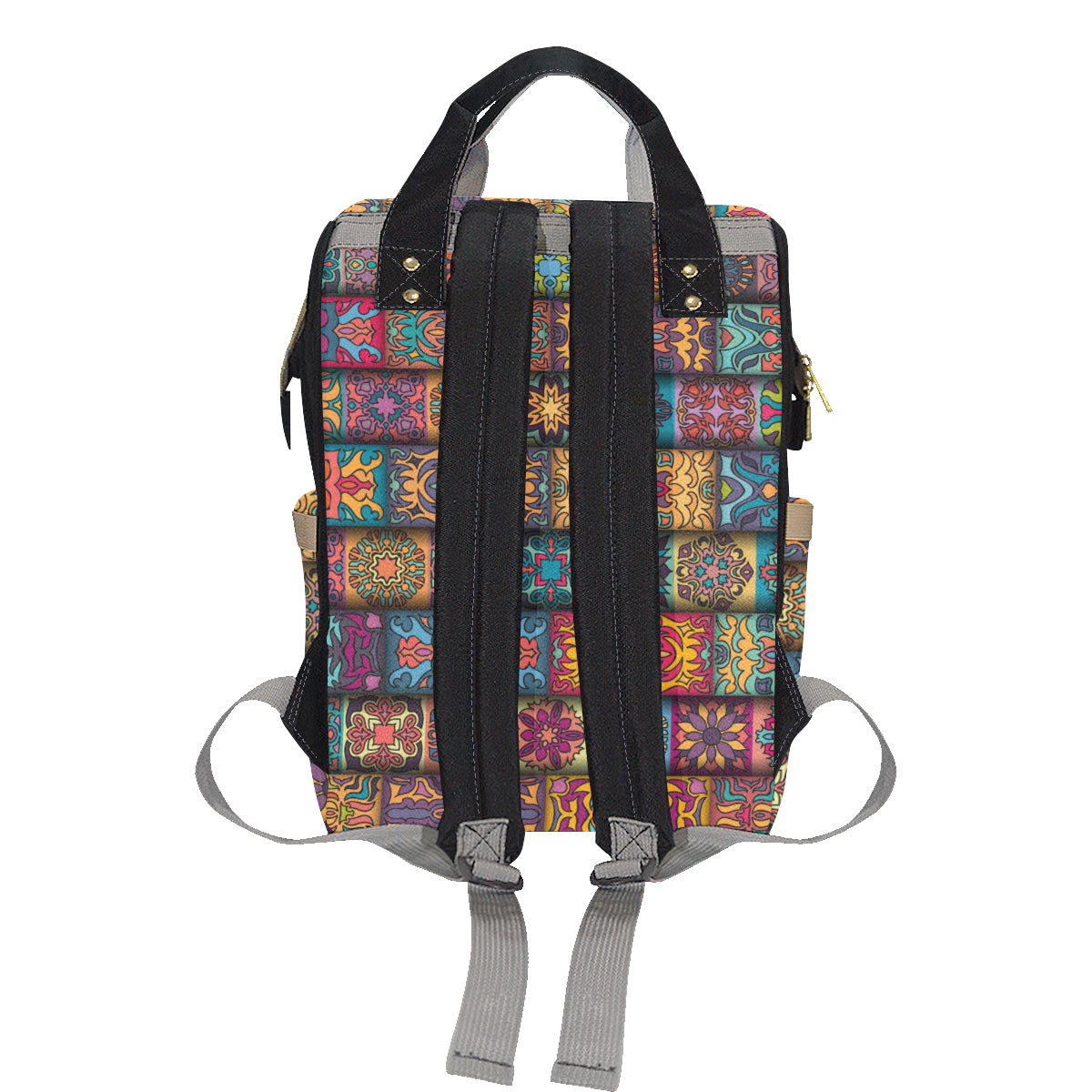 Mandala Style Design Print Diaper Bag Backpack