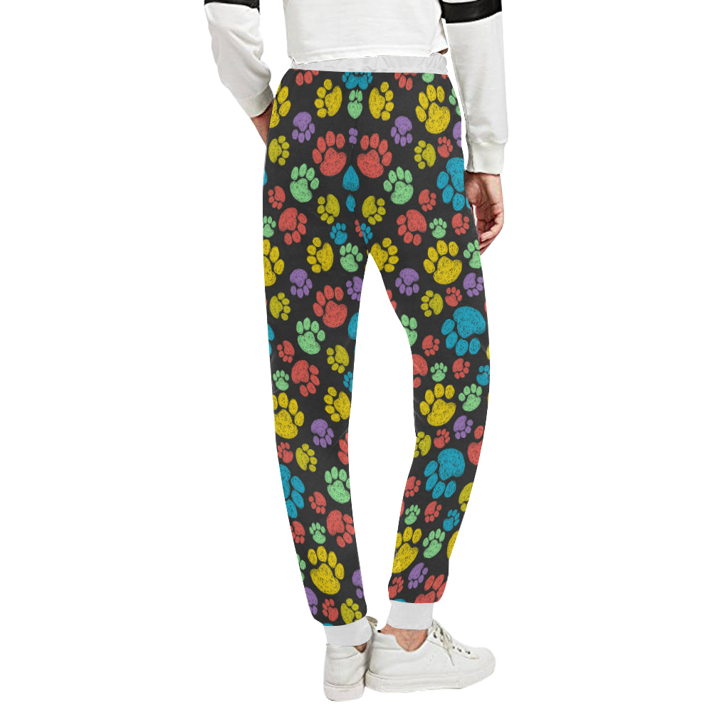 Paw Colorful Print Unisex Sweatpants