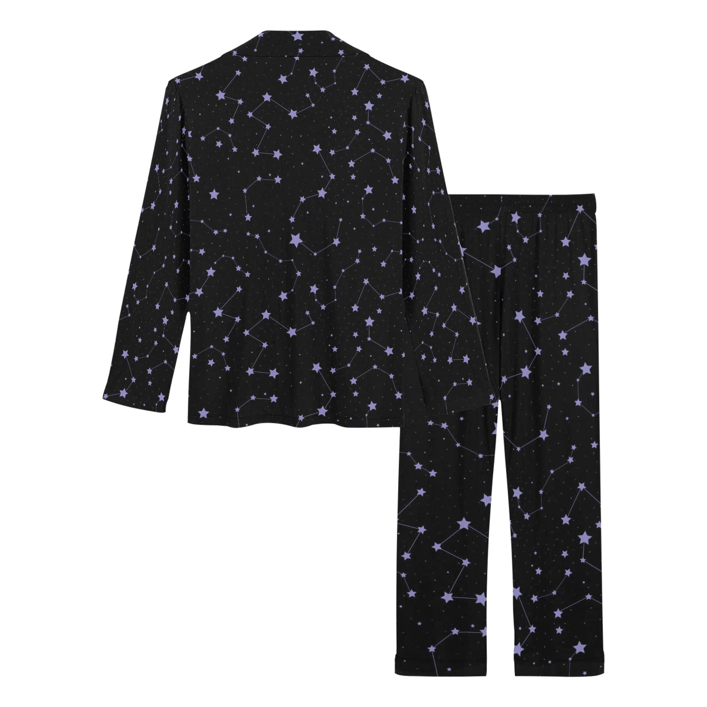Star Print Design LKS303 Women's Long Pajama Set