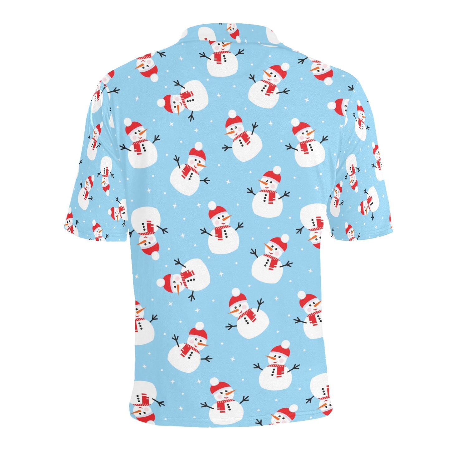 Snowman Print Design LKS305 Men Polo Shirt