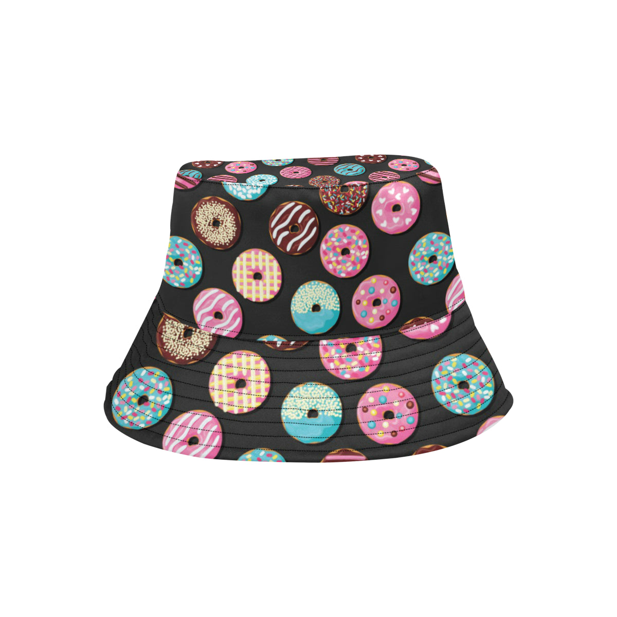Donut Pattern Print Design DN02 Unisex Bucket Hat