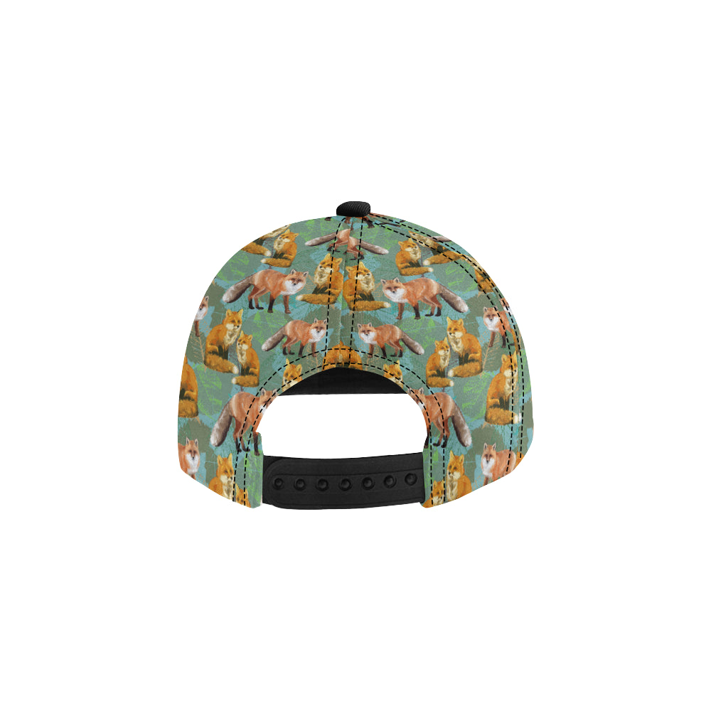 Fox Autumn leaves Themed Snapback Cap