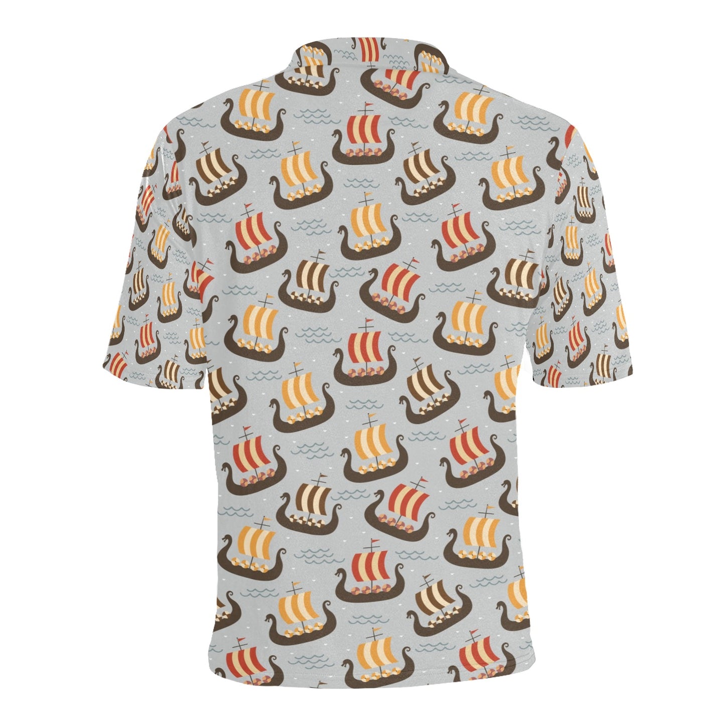 Vikings Print Design LKS308 Men Polo Shirt