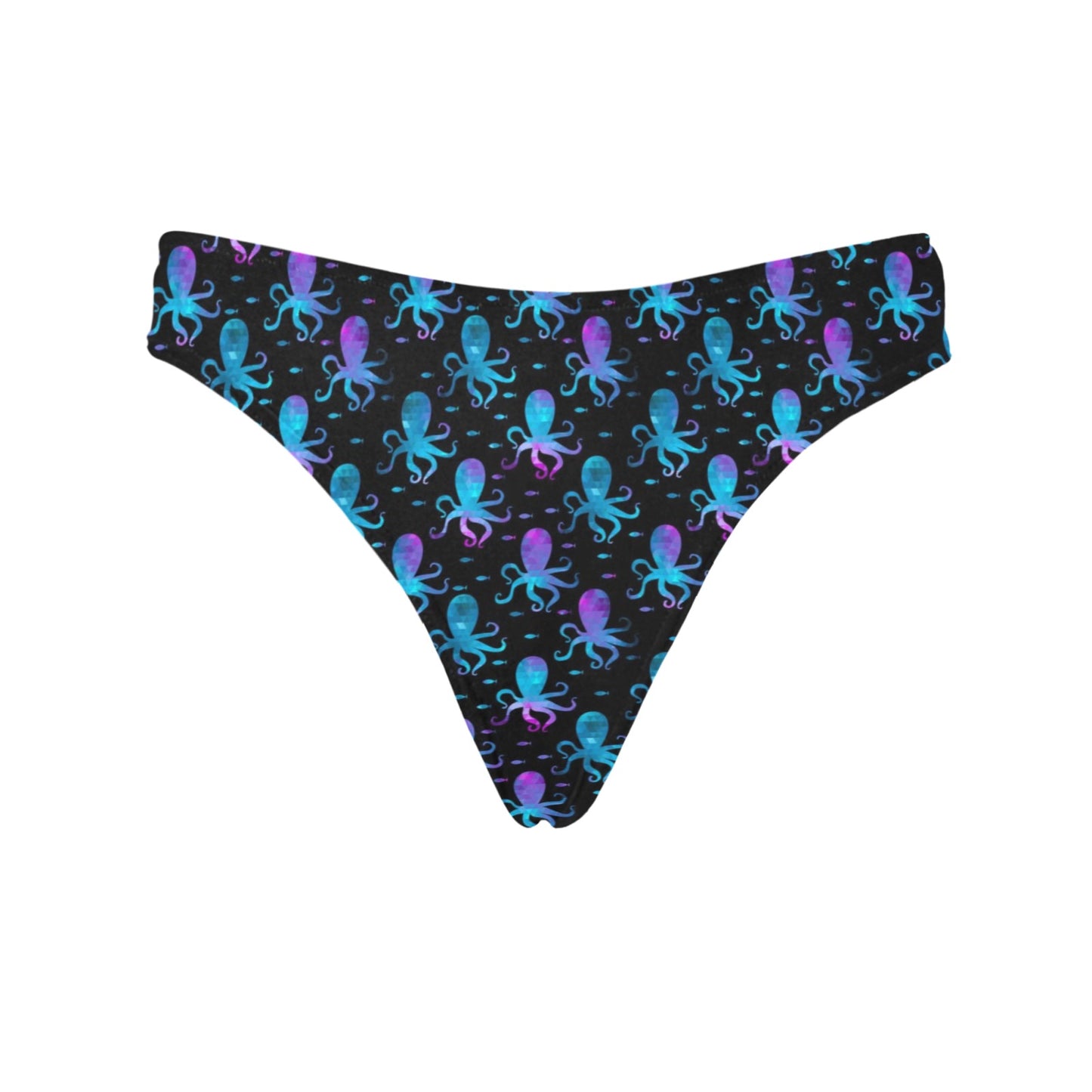 Octopus Blue Design Print Themed Women's Thongs