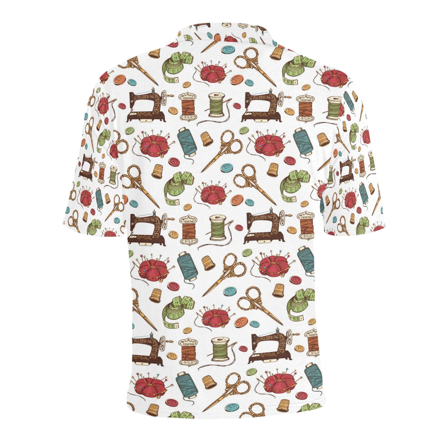 Sewing Equipment Print Design LKS304 Men Polo Shirt