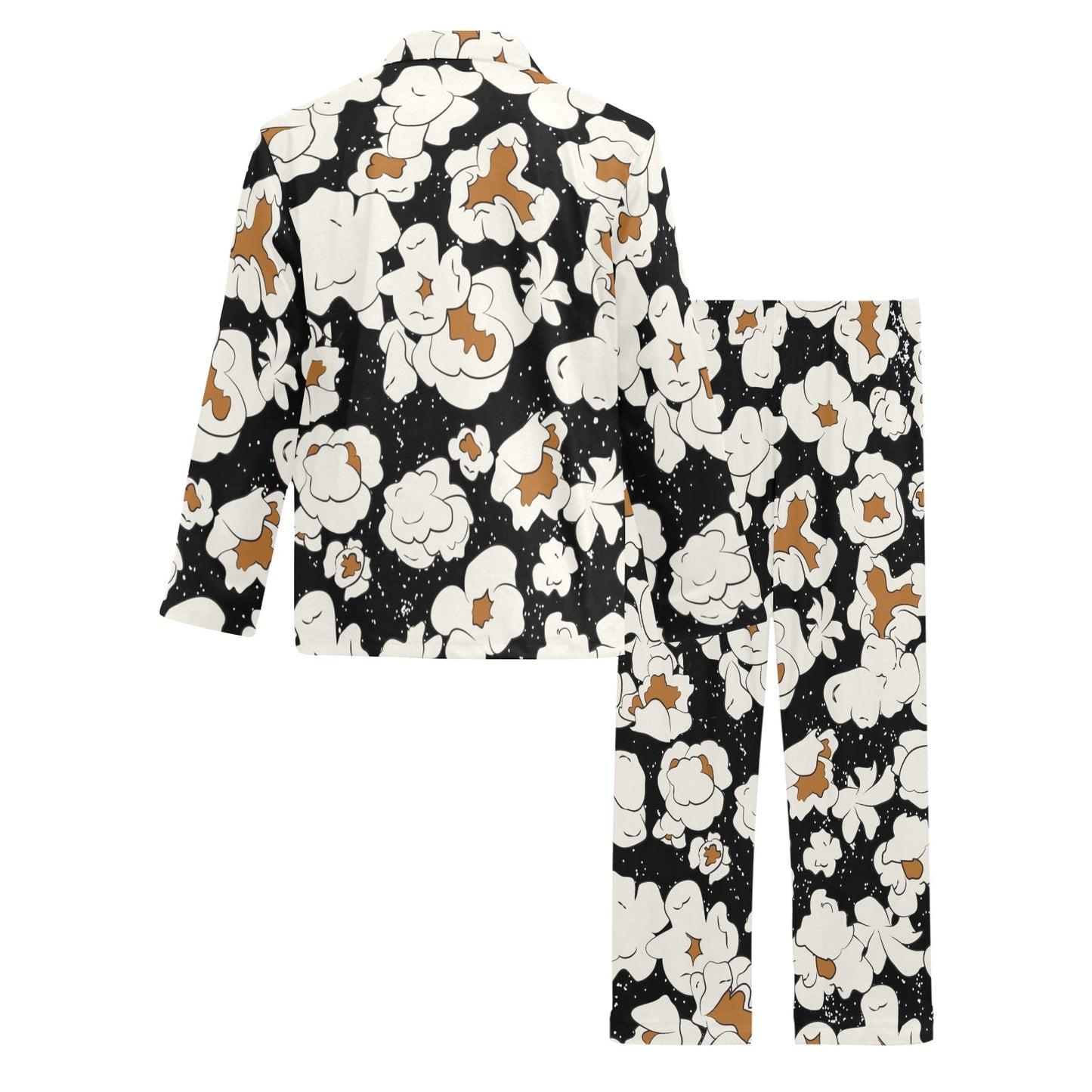 Popcorn Pattern Print Design A02 Men's Long Pajama Set