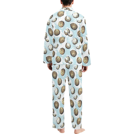 Coconut Pattern Print Design CN01 Men's Long Pajama Set