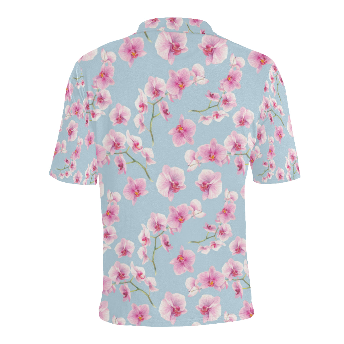 Orchid Pattern Print Design A01 Men Polo Shirt