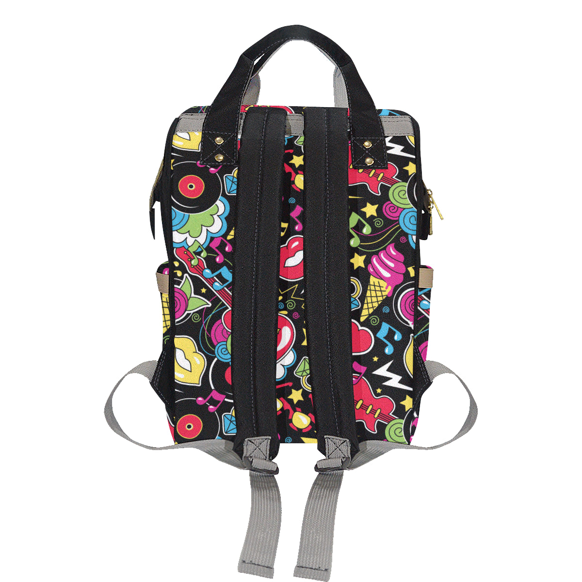 Pop Art Pattern Print Design A04 Diaper Bag Backpack