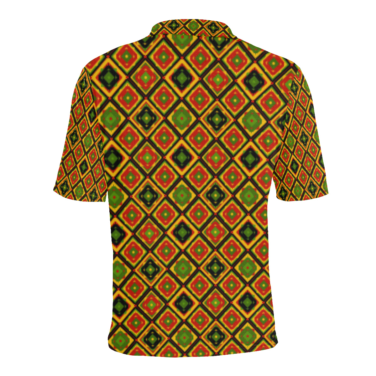 Rasta Reggae Color Pattern Men Polo Shirt