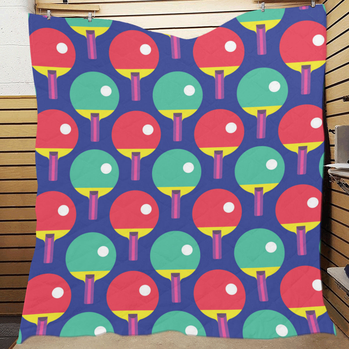 Ping Pong Pattern Print Design A03 Premium Quilt