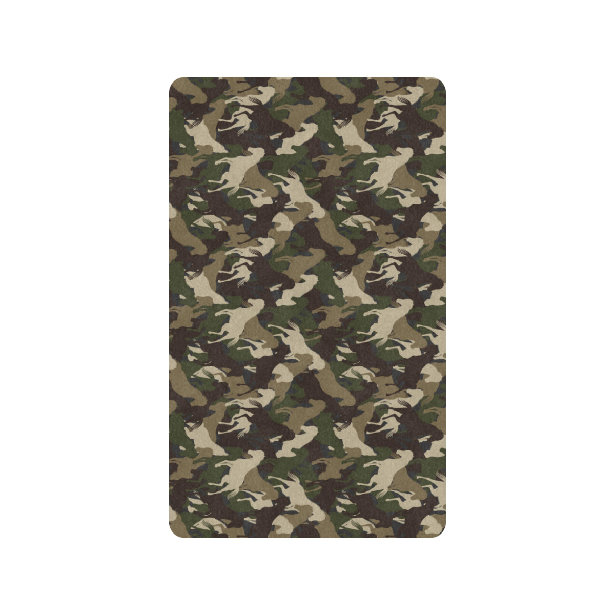 Horse Camo Themed Design Print Rubber Doormat