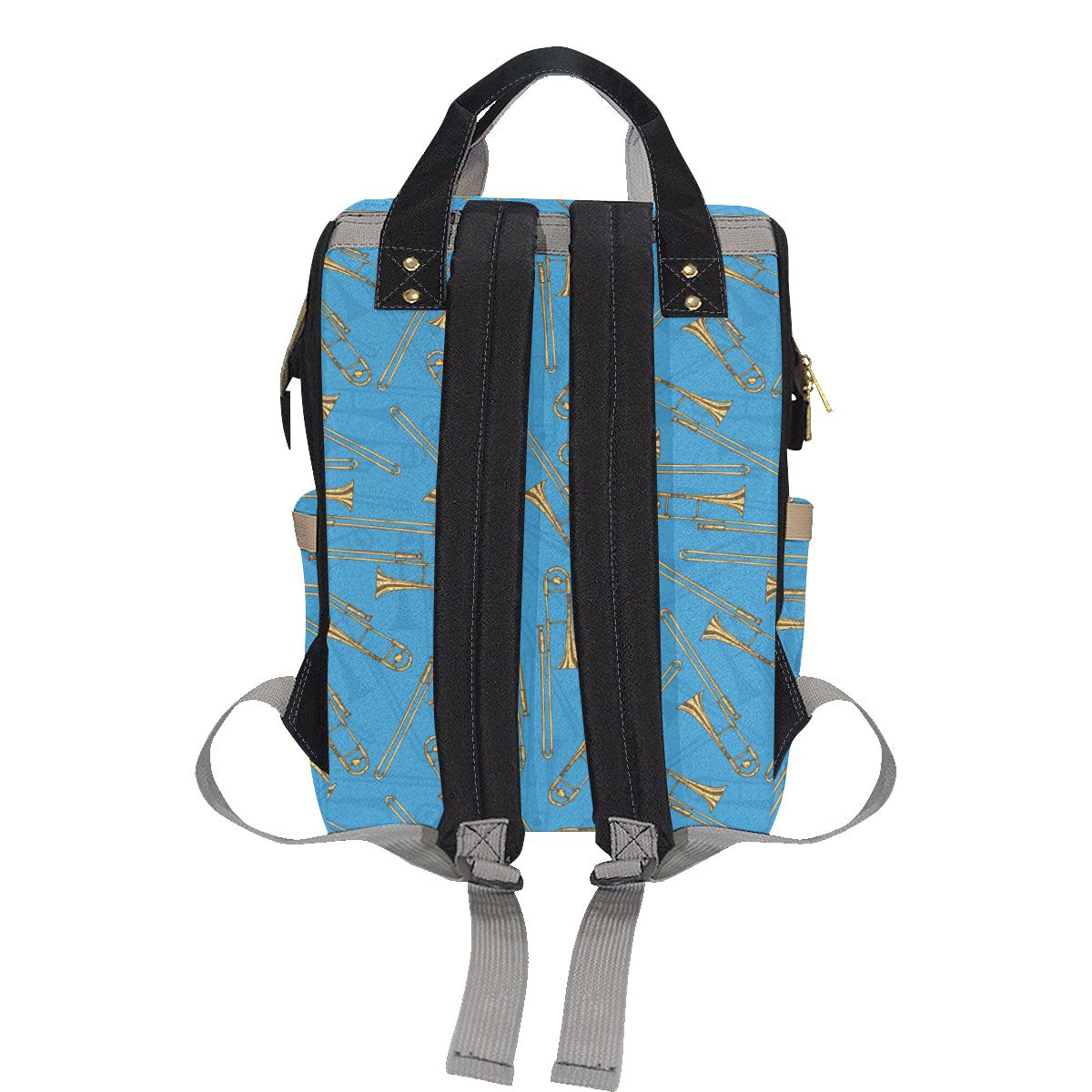 Trombone Pattern Print Design 01 Diaper Bag Backpack