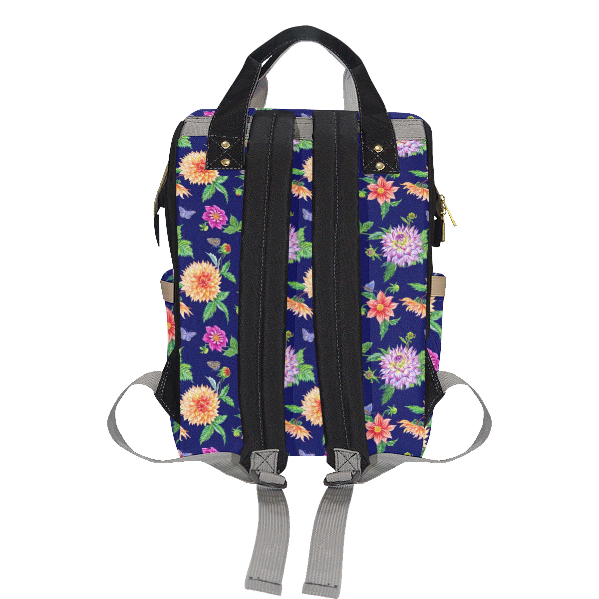 Dahlia Pattern Print Design DH010 Diaper Bag Backpack