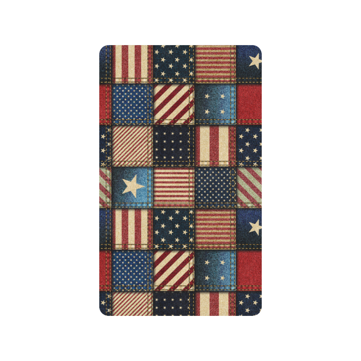 American flag Patchwork Design Rubber Doormat