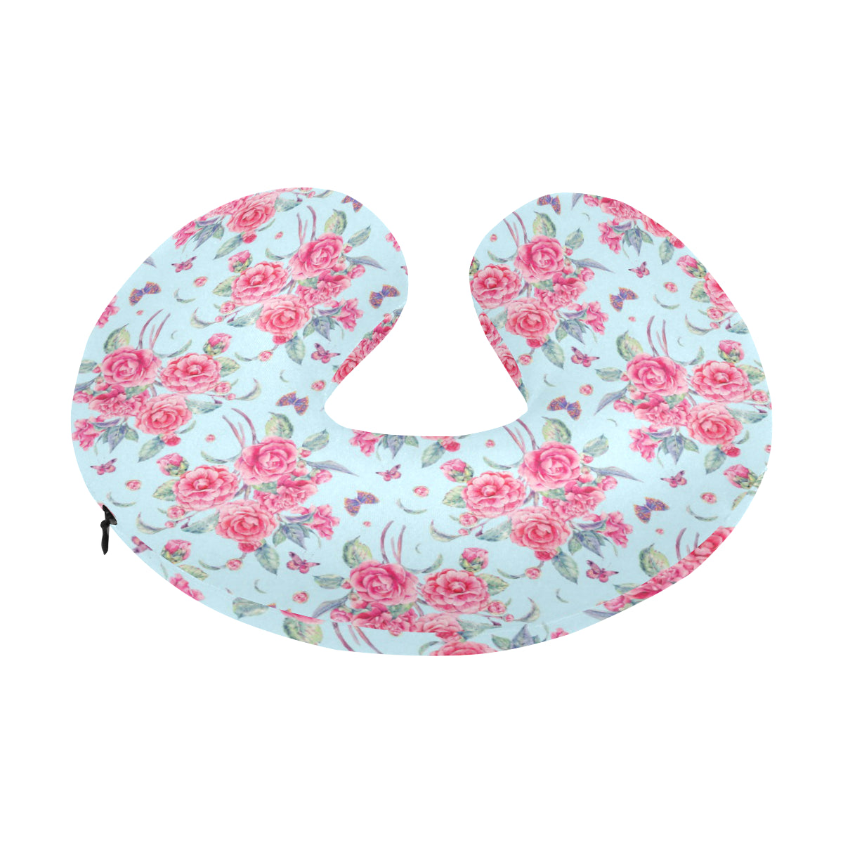 Camellia Pattern Print Design 01 U-Shaped Travel Neck Pillow