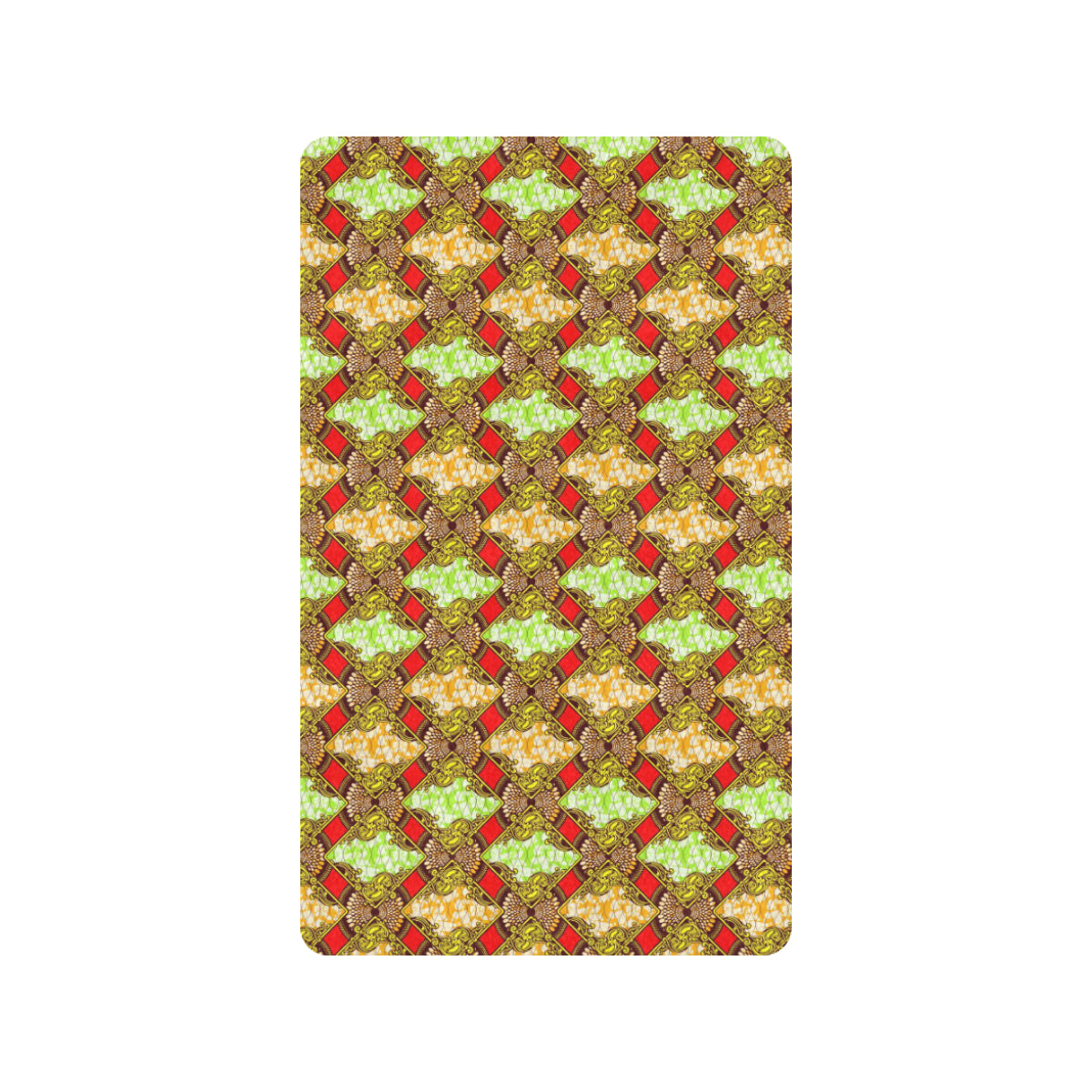 African Classic Print Pattern Rubber Doormat