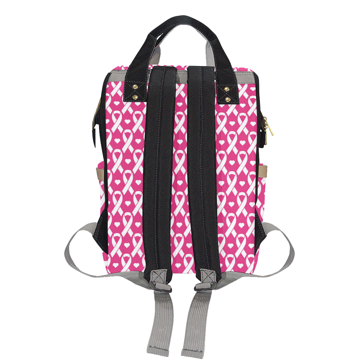Breast cancer Pattern Print Design 05 Diaper Bag Backpack