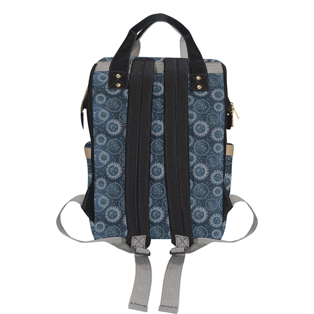 Sun Moon Tattoo Design Themed Print Diaper Bag Backpack