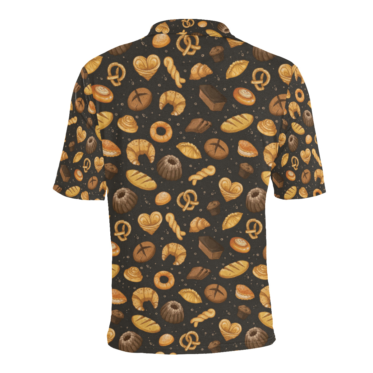 Bread Pattern Print Design 05 Men Polo Shirt