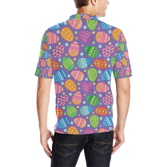 Easter Eggs Pattern Print Design RB010 Men Polo Shirt