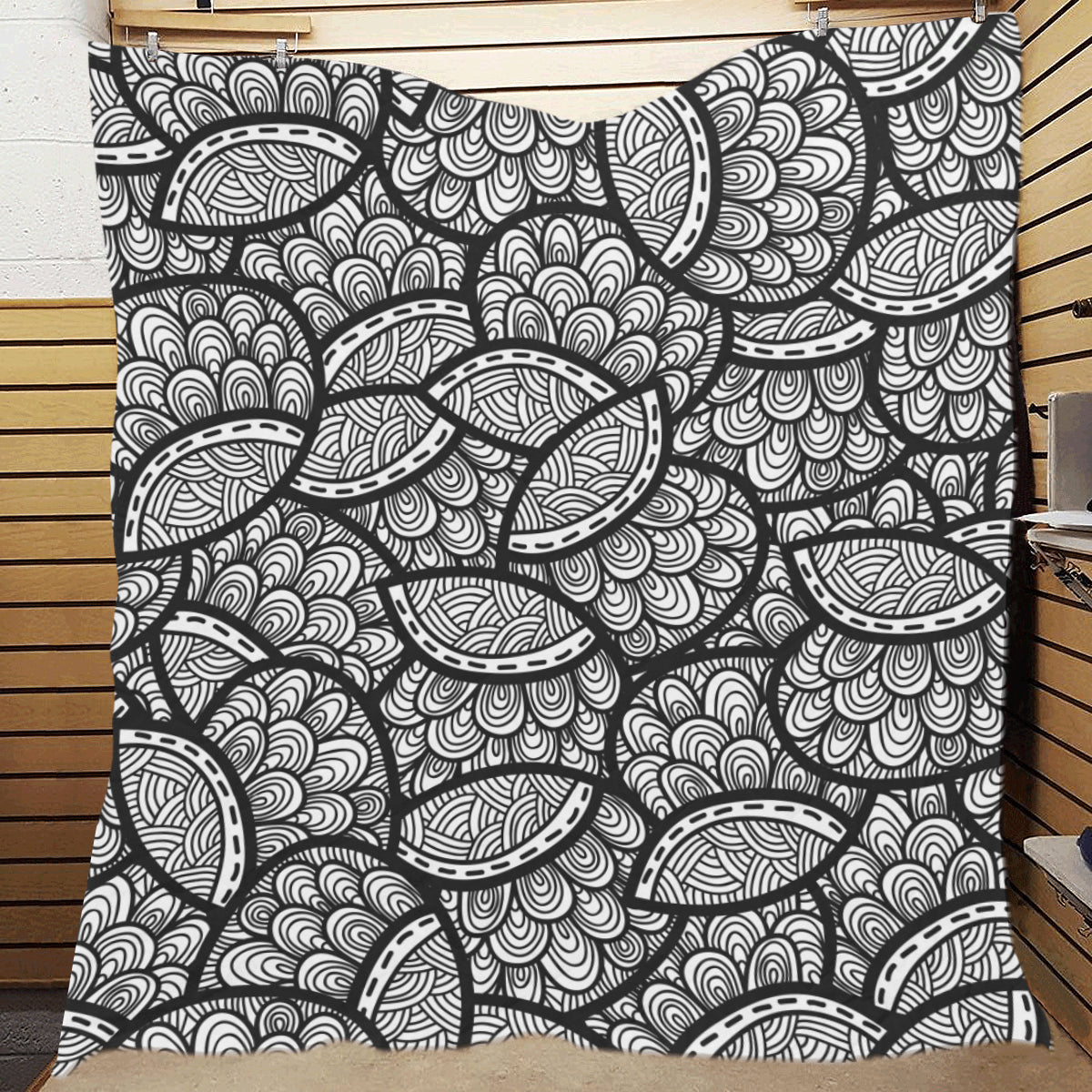 Polynesian Pattern Print Design A01 Premium Quilt