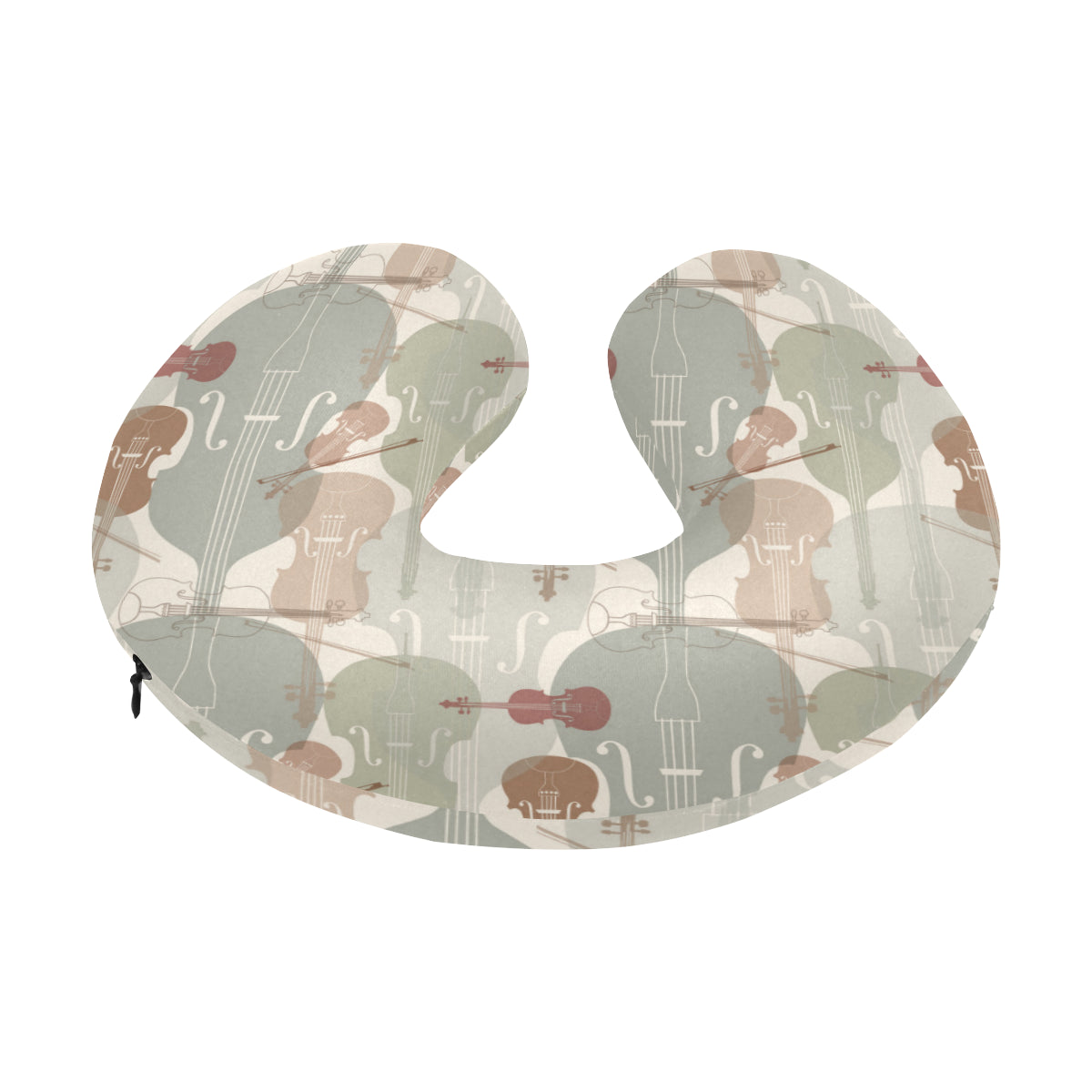 Violin Pattern Print Design 01 U-Shaped Travel Neck Pillow