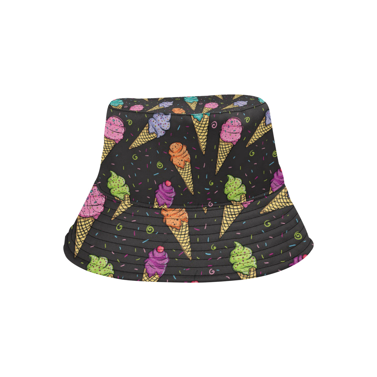 Ice Cream Pattern Print Design IC06 Unisex Bucket Hat