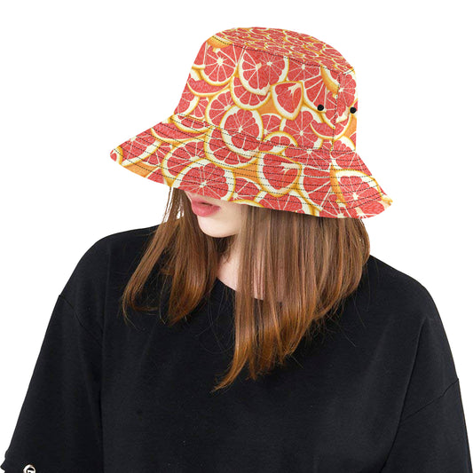Grapefruit Pattern Print Design GF02 Unisex Bucket Hat