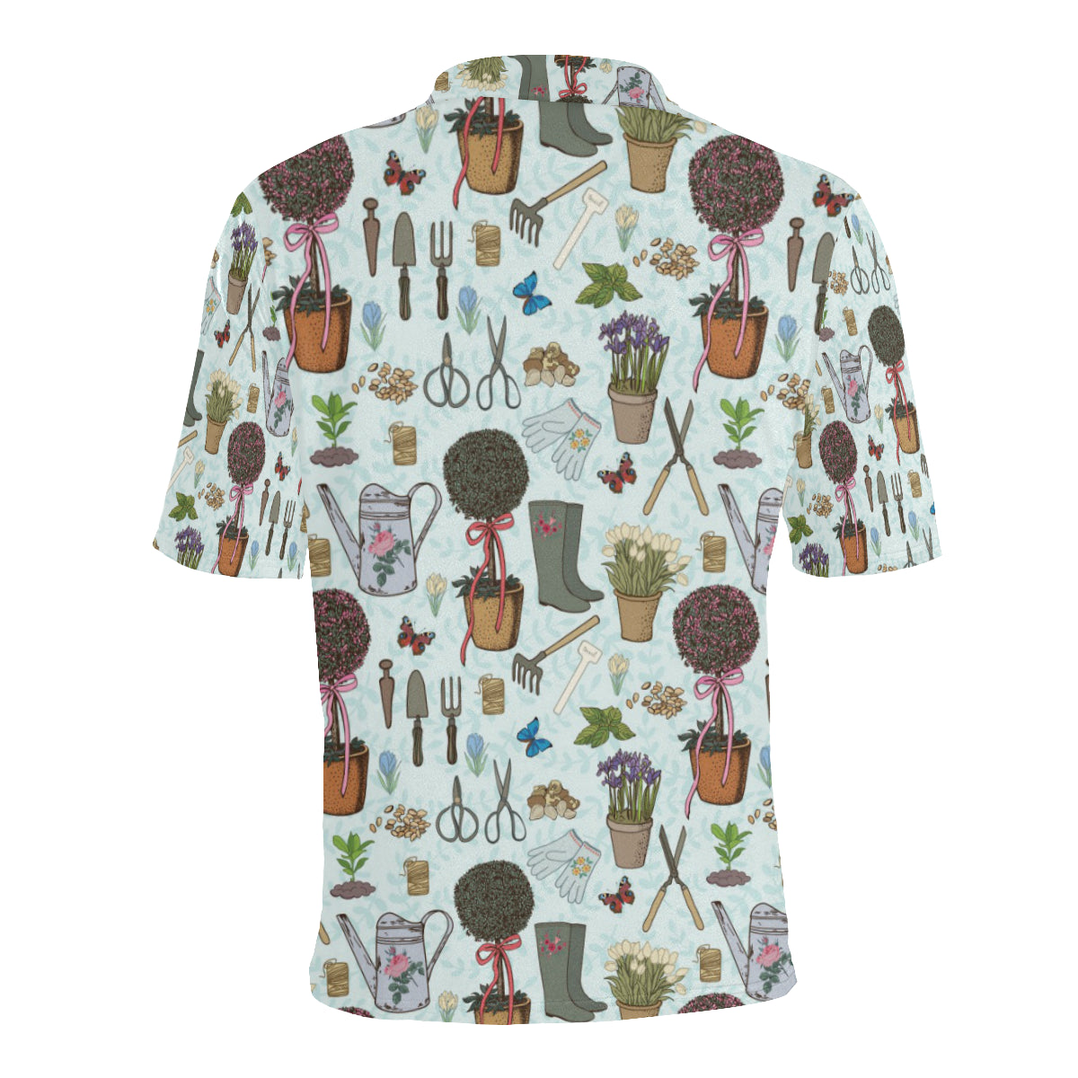 Gardening Pattern Print Design G01 Men Polo Shirt