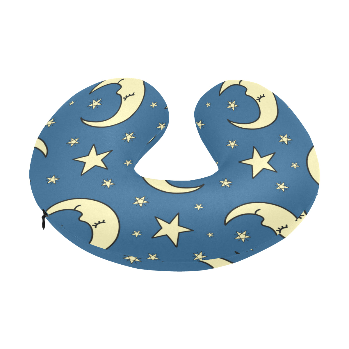Moon Night Pattern Print Design 03 U-Shaped Travel Neck Pillow