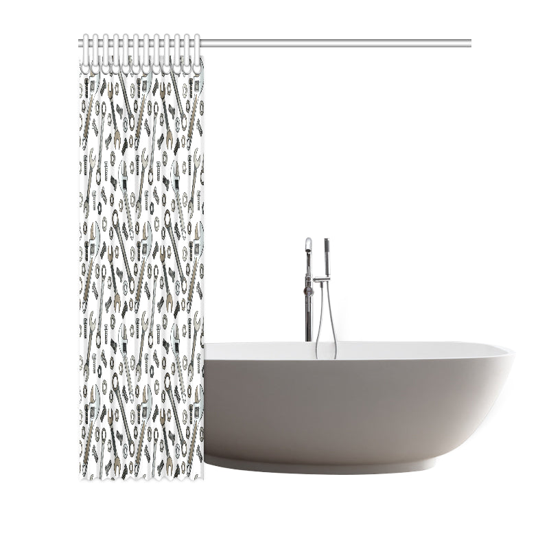Mechanic Pattern Print Design 03 Shower Curtain