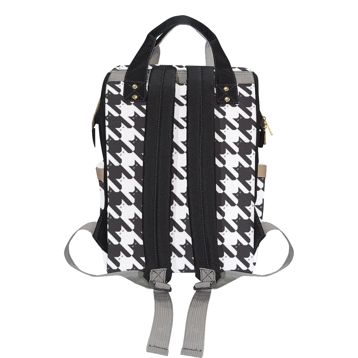 Cat HoundstoothPattern Print Design 01 Diaper Bag Backpack
