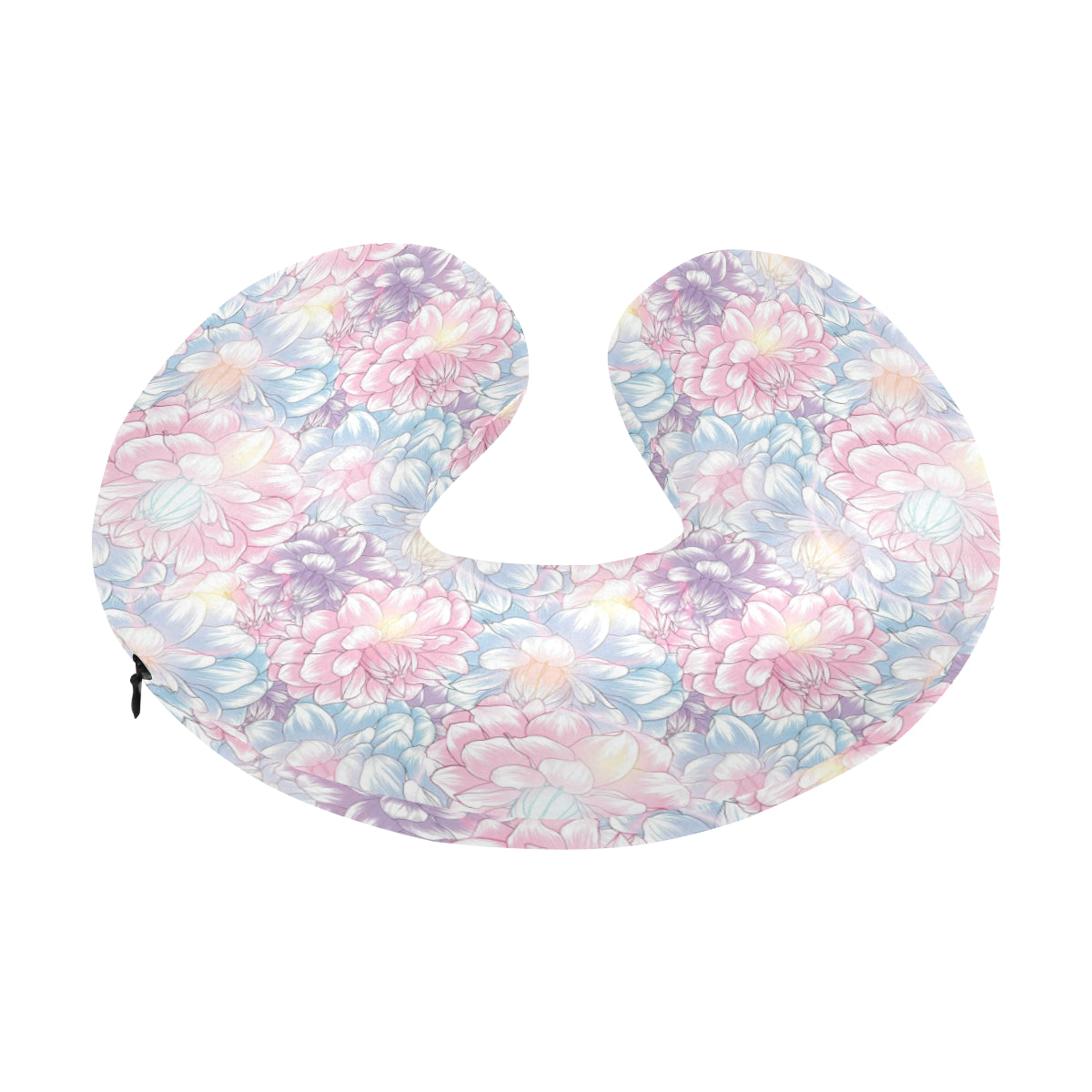 Dahlia Pattern Print Design 01 U-Shaped Travel Neck Pillow