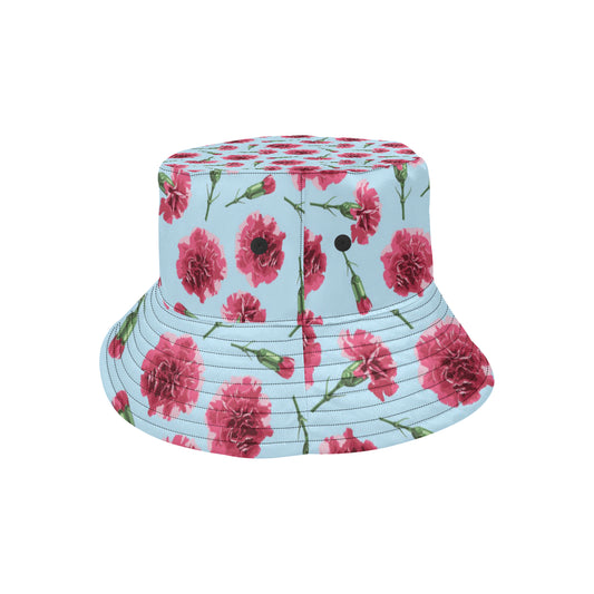 Carnations Pattern Print Design CN01 Unisex Bucket Hat