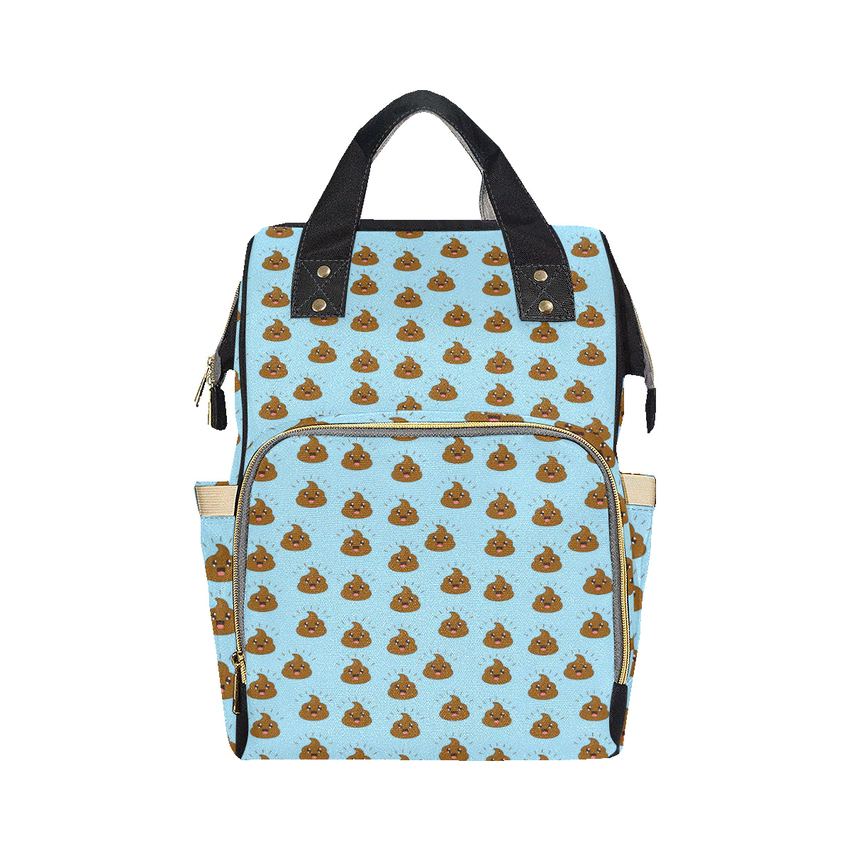 Poop Emoji Pattern Print Design A03 Diaper Bag Backpack