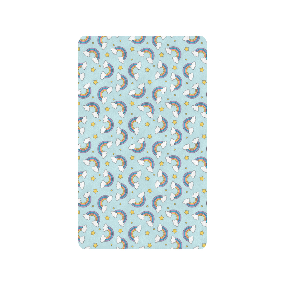 Rainbow Cloud Print Pattern Rubber Doormat