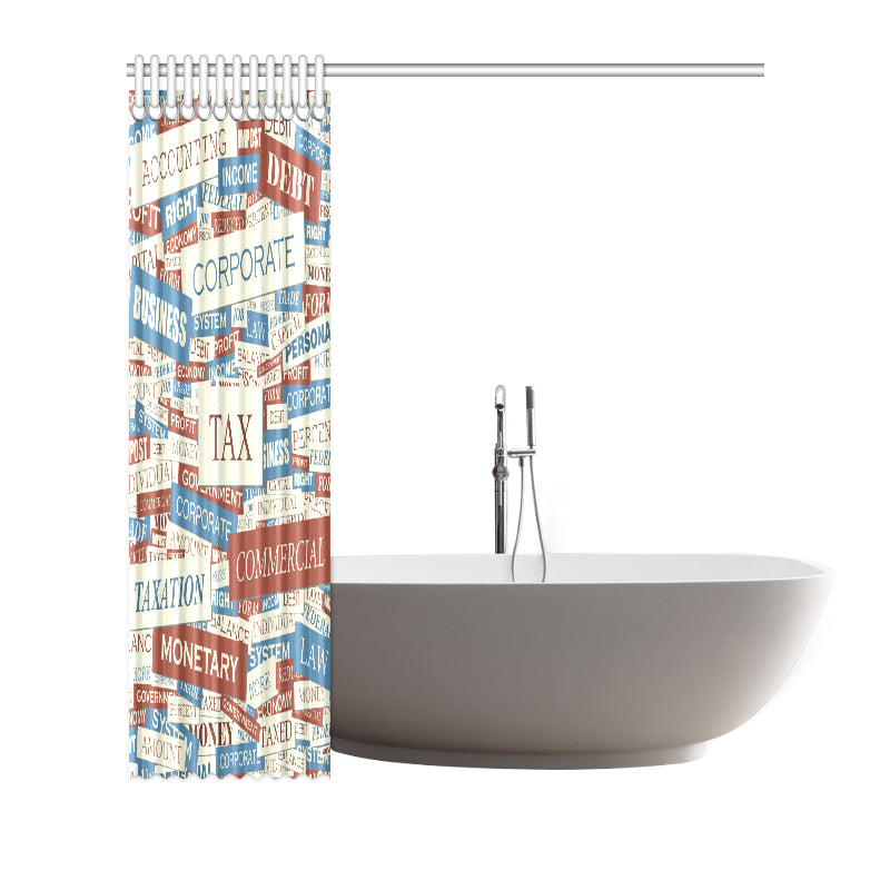 Accounting Financial Pattern Print Design 01 Shower Curtain