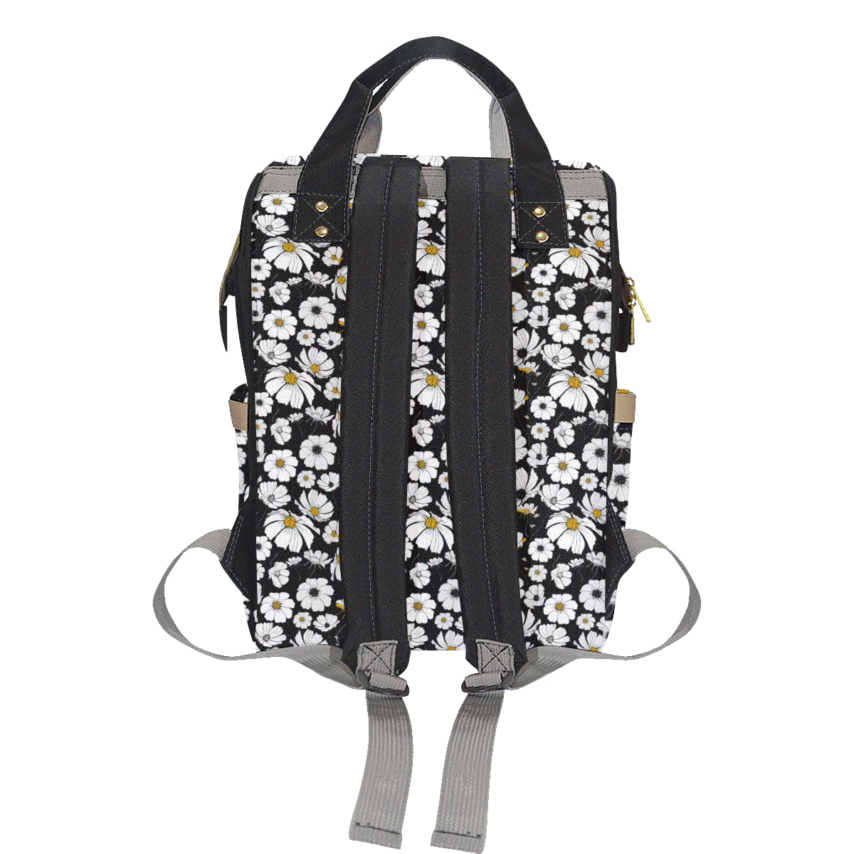 Daisy Pattern Print Design 02 Diaper Bag Backpack