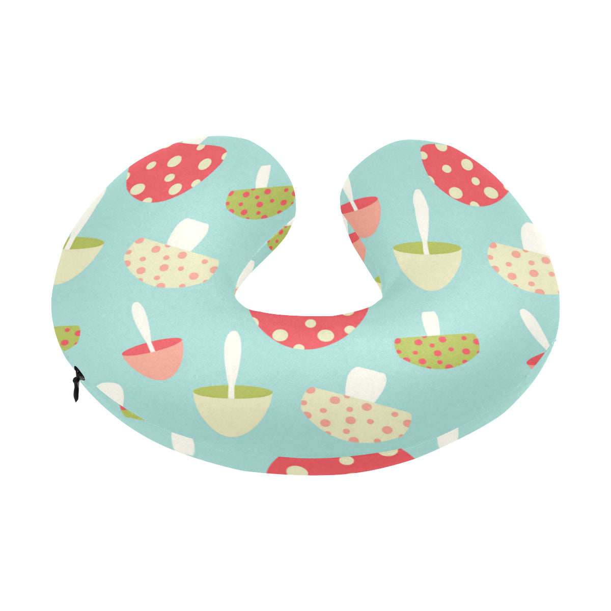 Mushroom Pattern Print Design A01 U-Shaped Travel Neck Pillow