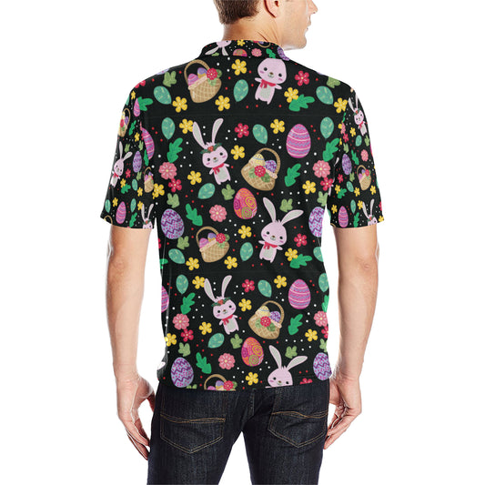 Easter Eggs Pattern Print Design RB05 Men Polo Shirt
