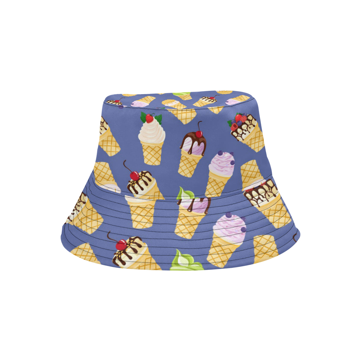 Ice Cream Pattern Print Design IC03 Unisex Bucket Hat