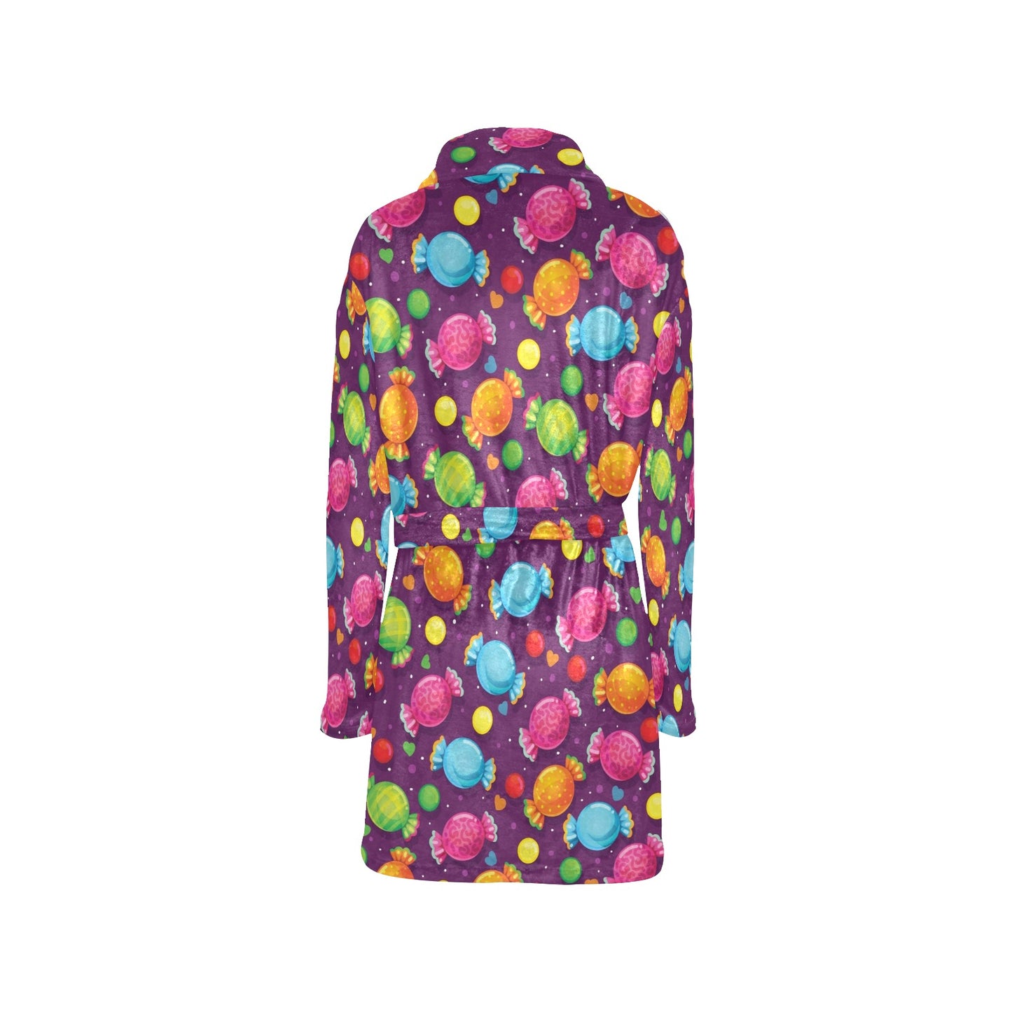 Candy Pattern Print Design CA05 Women's Fleece Robe