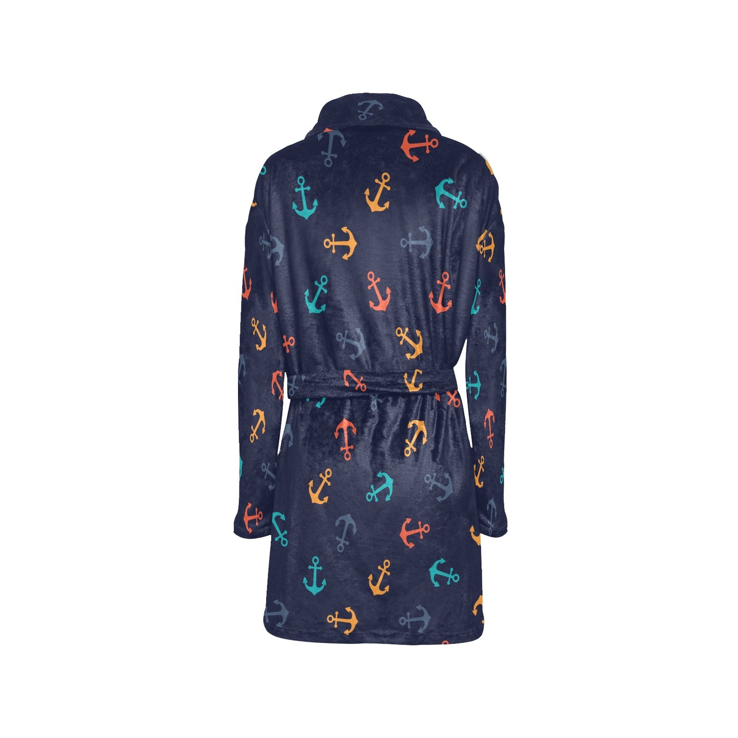 Anchor Pattern Print Design 05 Women's Fleece Robe
